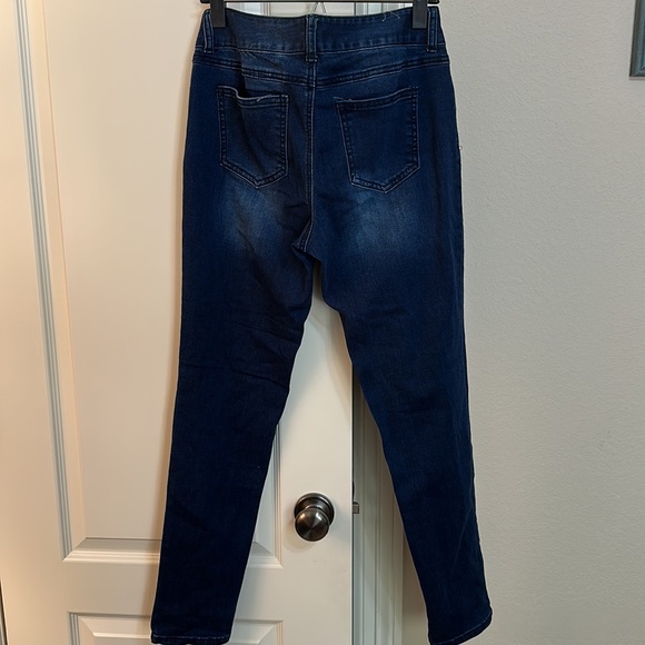 Rue 21 skinny dark wash mid rise jegging freedom flex size 9/10R - Picture 4 of 5